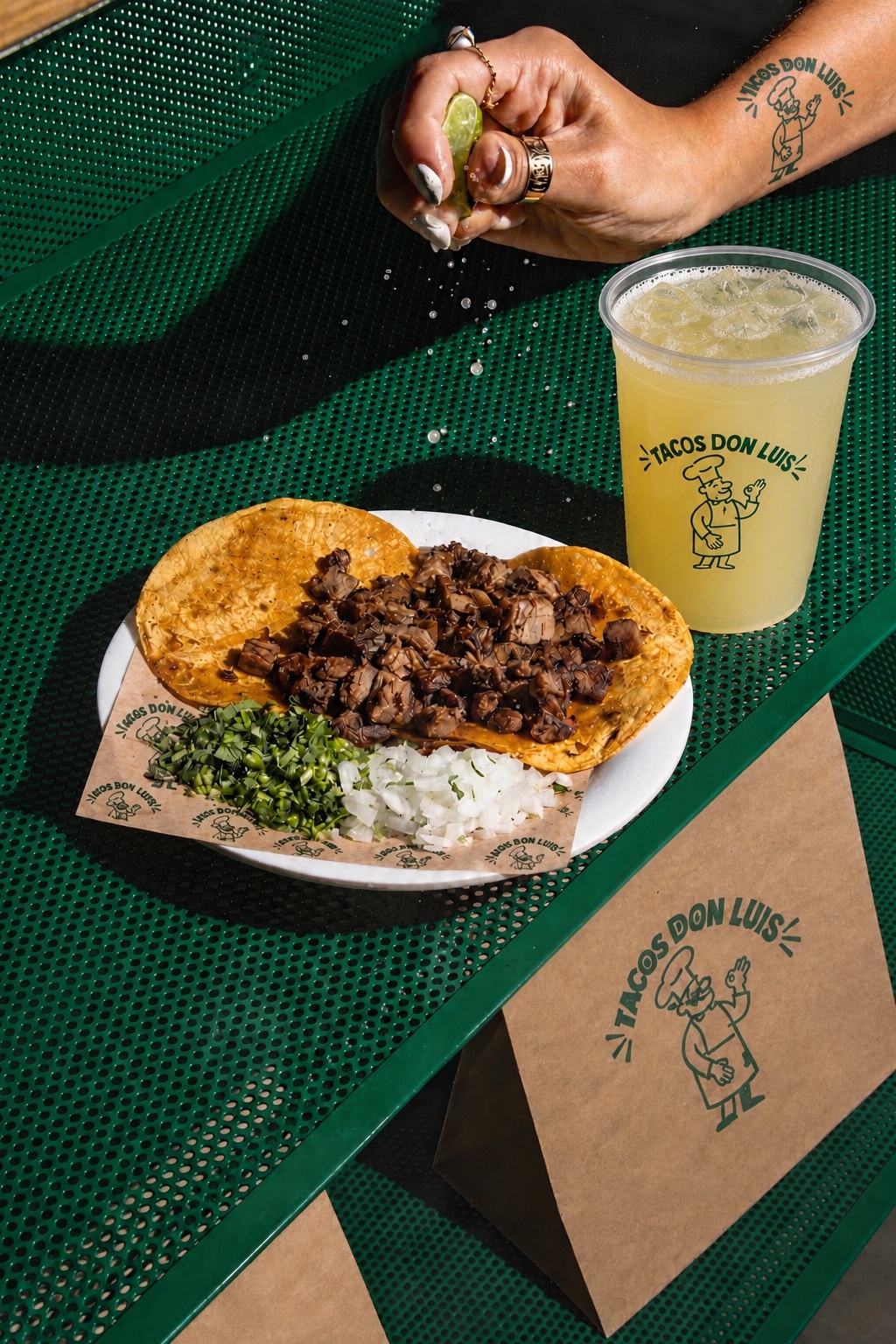 Tacos Don Luis preparados al momento